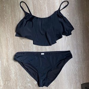 Flowy Black Bikini w Adjustable Straps